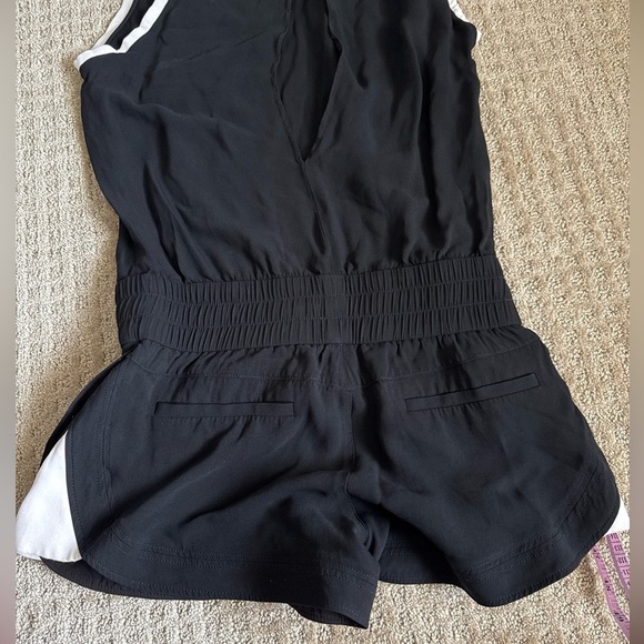 Helmut Lang Black Sleeveless Romper Drawstring Waist Keyhole Back Size 6 - Picture 13 of 14